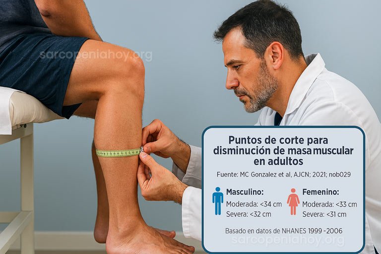 Medición pantorrilla contra la sarcopenia